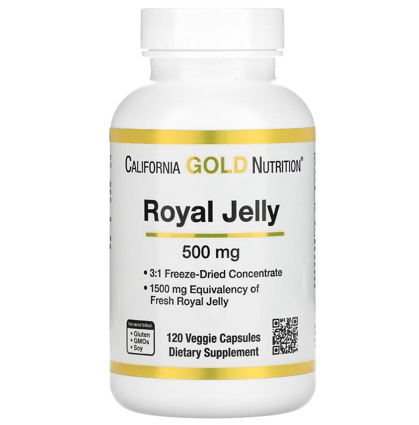 California Gold Nutrition, Royal Jelly, 500 mg, 120 Veggie Capsules