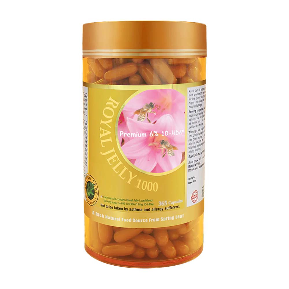 Springleaf-Royal Jelly 1000mg 1.1% 10-HDA 365 Capsules